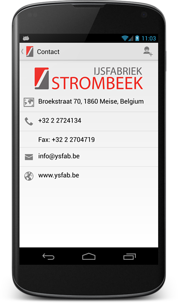 Screenshot of Ijsfabriek Strombeek